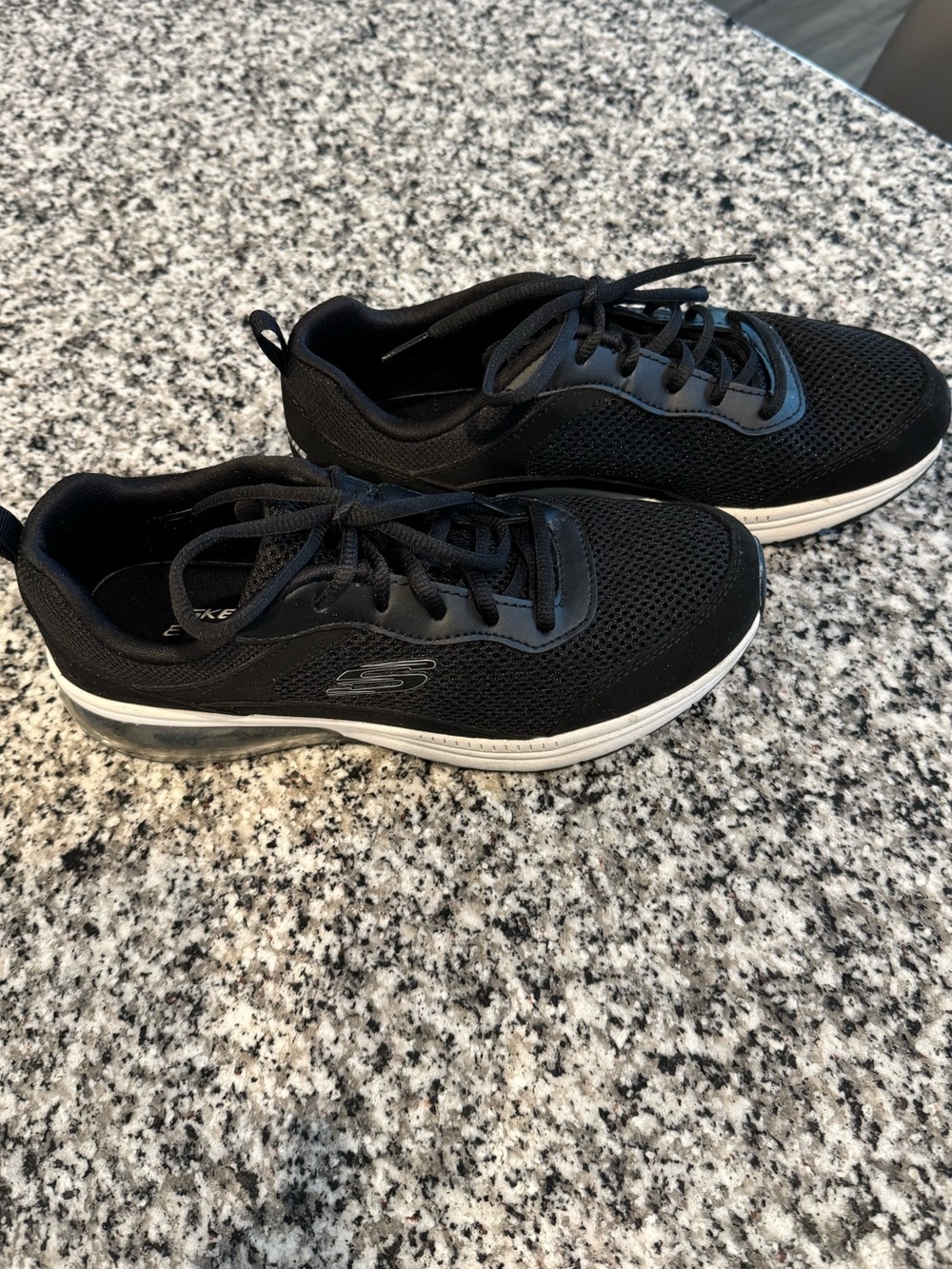 Skechers Women’s Black Athletic Sneakers with White Outsole